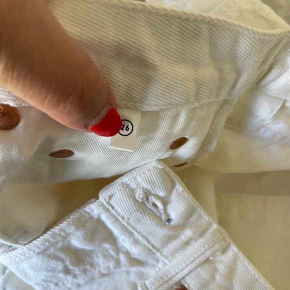 GRLFND white Jourdan denim cutoff shorts in tear it up - Picture 8 of 13